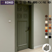 Porte intérieure en bois massif ignifugée EOKO pour projet hôtelier, style minimaliste, directement de l'usine, à battants