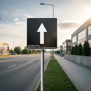 Plantilla de pintura para señal de flecha arriba, aluminio 100x100 cm 1mm, impresión digital BS-IO-01, plantilla para señal de tráfico Ileritraffic Sign - Product Image 3