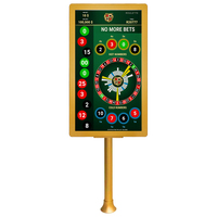 Écran d'affichage de table de roulette de casino à double face, 27 pouces, plaqué or, jeu de hasard