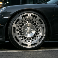 Jantes forgées 6061 T6 en maille nid d'abeille rétro argent brossé à large rebord extérieur 18 19 20 pouces 5x112 5x120 pour BMW E90 Benz W211 VW Golf