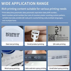 <span class=keywords><strong>Imprimante</strong></span> à jet d'encre de qualité industrielle à grande vitesse Dernier petit caractère Date Code Traitement par lots Échantillons gratuits Gear Core Tube Flex - Product Image 6