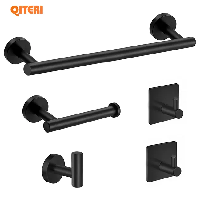 Black retro luxury bathroom hardware accessories set