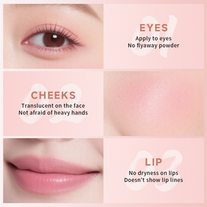 Sombra de Ojos OEM de Textura Sedosa Natural que se Difumina Instantáneamente en la Piel, Maquillaje para Ojos, Mejillas y Labios, Polvo Fino para Rubor - Product Image 3