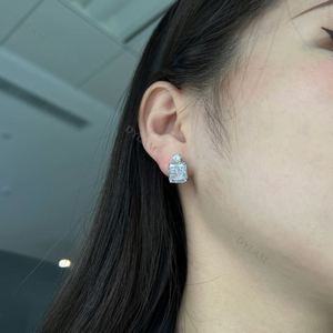 Dylam Rhodium Plated Sterling <b>Silver</b> Ice Cut Lab Diamond Cubic Zirconia Solitaire Main Stone <b>Earrings</b> CZ <b>Stud</b> <b>Earrings</b> - Product Image 6