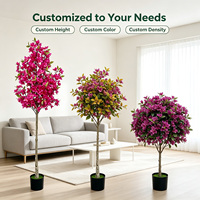Bouganvillier Artificiel Magenta Éclatant 180cm, Fleur en Papier Artificielle en Pot pour Entrée de Centre Commercial, Pergola, Décoration Paysagère, Remise de Diplôme