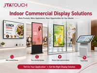 43 49 55 65 75 86 Zoll 4K Freistehende Touchscreen Digital Signage Displays für Innen-Werbung und Wegweiser
