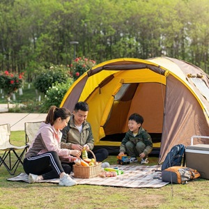 Carpa de Camping Familiar para 2 Personas, de Doble Capa, con una Habitación y un Salón, Impermeable, con Protección Solar, Gran Capacidad, para Pasar la Noche, de Oxford - Product Image 3