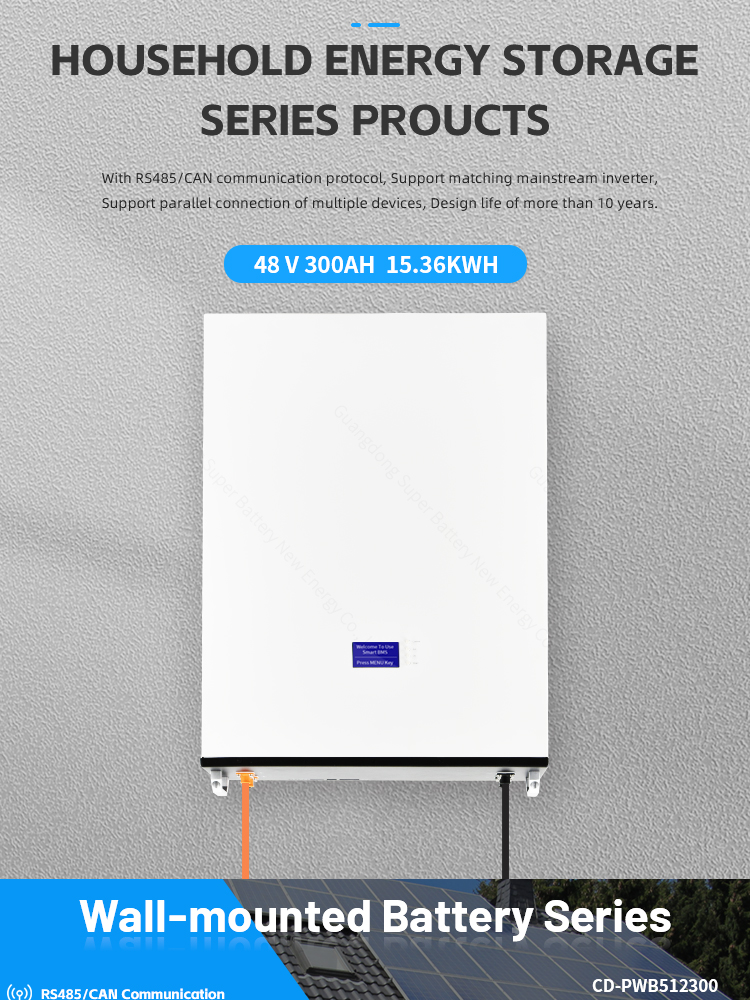 SIPANI 15 kW Lithiumbatterie 48 V 300 Ah 6000 Zyklen Power Wandbatterie Home Solarbatterie