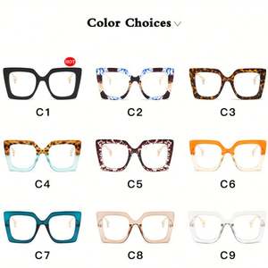 Gafas de Computadora con Marco Grande y Estampado Floral, Estilo Vintage, con Logotipo Personalizado 2025, Gafas Cuadradas Anti Luz Azul para Mujer - Product Image 6