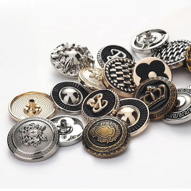 Garment accessories bottoni custom logo metal Black buttons press buttons set custom snap button for garments