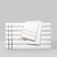 100% draps en coton égyptien Queen Size 1000 fils au nombre de draps blancs draps de lit en coton à longues fibres
