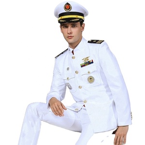 <span class=keywords><strong>Traje</strong></span> de Uniforme de Oficial <span class=keywords><strong>Blanco</strong></span> con Cuello Mao Personalizado, Estilo Estadounidense - Product Image 3