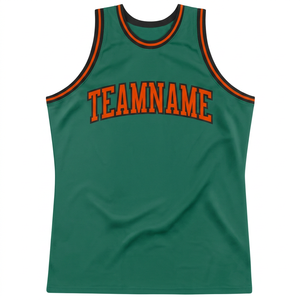เสื้อบาสเก็ตบอลแบบกลับด้านได้ 100% โพลีเอสเตอร์ สีเขียวส้ม สำหรับทุกเพศ พร้อมชื่อและหมายเลข เสื้อกล้าม ชุดทีม ชุดกีฬาแขนกุด - Product Image 1