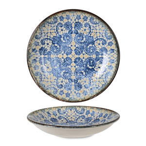 Assiette creuse Bluet Ø 25 cm en porcelaine fine de qualité supérieure avec impression numérique Rinart - Product Image 1