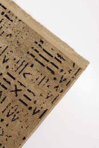 Alfombra Moderna de Pelo Corto Mira Gold con Diseño Geométrico de Diamantes, Chenille, 7mm, Lavable, Antideslizante, Ecológica, Apta para Mascotas, de Poliéster para el Hogar - Product Image 3