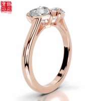 Bague de fiançailles de luxe pour femme en argent sterling 925 plaqué or, avec deux pierres de moissanite, sertie à griffes, taille poire et cœur, certifiée REACH