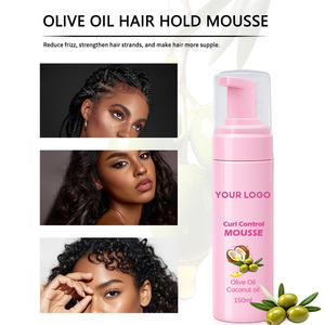 <span class=keywords><strong>Mousse</strong></span> coiffante hydratante végane bio longue durée haute qualité sans cruauté animale 150ML à la noix de coco et à l'olive pour boucles – Marque privée - Product Image 6
