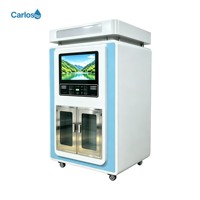 Distributeur d'eau RO en acier inoxydable avec écran publicitaire en option pour immeuble de bureaux