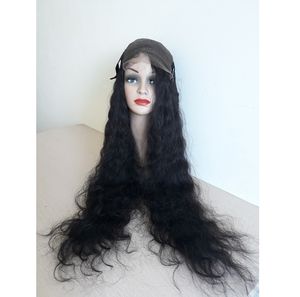 Professionnels vendant cambodgiens alignés vierge naturelle ondulée HD dentelle frontale perruques 13x4 cuticule disponible droite crépus Curl - Product Image 1