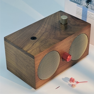 RX-450 Walnoot Houten Etherische Olie <span class=keywords><strong>Diffuser</strong></span> <span class=keywords><strong>7</strong></span> Kleuren Led-Verlichting Met Blauwe Draadloze Audio-Technologie Luidspreker Voor Thuis-Kantoor-Spa - Product Image 6