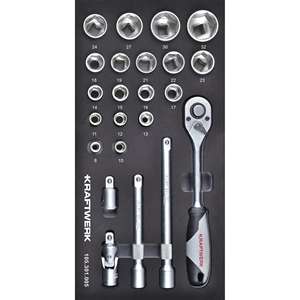 Juego de carraca reversible Kraftwerk 1/2 ''23-pcs. Incrustaciones 20x40 - Product Image 1