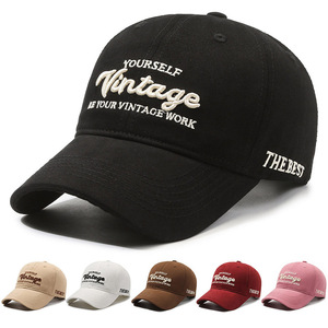 Cappellino da Baseball in Cotone a 6 Pannelli con Logo Personalizzato OEM ODM, Ricamo 3D 3,5 mm, Stile Vintage, Streetwear, Moda, MOQ Basso, Consegna Rapida - Product Image 1