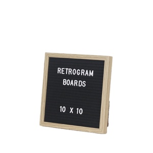 Tableau de lettres vintage en MDF couleur <span class=keywords><strong>bois</strong></span> naturel <span class=keywords><strong>10x10</strong></span> pouces, écologique, avec lettres en plastique blanc, décoration murale suspendue - Product Image 3
