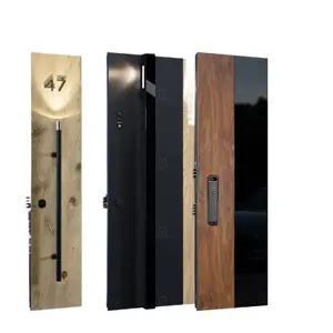 विला के लिए ध्वनिरोधी जलरोधक ठोस लकड़ी का धुरी दरवाजा फ्रंट एंट्री स्टेनलेस स्टील बाहरी आधुनिक धुरी दरवाजा