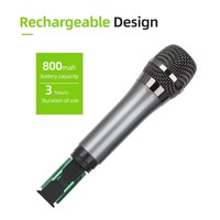 Système de microphone sans fil UHF professionnel, 4 micros, montage sur rack, multi-antennes, signal stable, installation de système PA, conférence, sonorisation