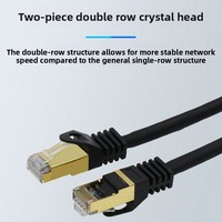 Cable de Red Cat7 con Doble Blindaje, Cobre Libre de Oxígeno, Cable de Conexión de 10 Gigabits CAT7 SSTP, Bajo Humo, Libre de Halógenos, Red de Alta Velocidad