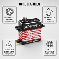 Servomoteur UAV 30 KG, engrenage en acier inoxydable, boîtier en aluminium CNC, servomoteur numérique sans balais, étanche, 0,10s, 8,4V, XQ-POWER S8135D