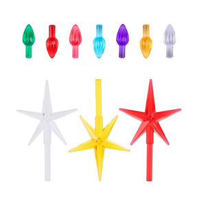 100 Miếng Nhựa Giáng Sinh Bóng Đèn Và 5 Sao Thay Thế Bóng Đèn Cây Cho Gốm Giáng Sinh Trang Trí Cây - Product Image 4