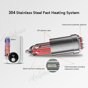 <span class=keywords><strong>Chauffe</strong></span>-<span class=keywords><strong>eau</strong></span> 220V 5.5KW avec protection de sécurité et commande par bouton pour usage domestique, montage universel pour petites salles de bain, faible <span class=keywords><strong>bruit</strong></span> - Product Image 3
