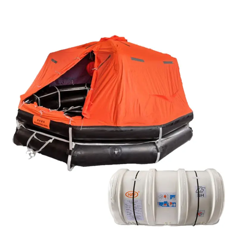 Competitive price devit-launched type inflatable liferaft for hot sale