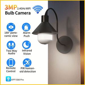 Câmera de Segurança Interna Sem Fio V380 3MP E27 com Detecção Humana, Alarme, Visão Noturna Panorâmica de 85 Graus e Armazenamento em Nuvem - Product Image 4
