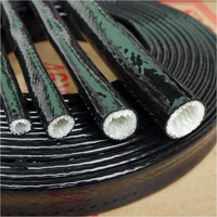 Gaine tressée en fibre de verre enduite de silicone UL VW-1, ignifuge, diamètre intérieur 4mm-35mm pour faisceau de câbles automobile