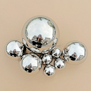 Gương đánh bóng thép không gỉ Hollow <span class=keywords><strong>Sphere</strong></span> vườn trang trí hình cầu kim loại Balls gương Balls - Product Image 3