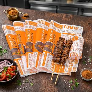 Custom Printed Food Grade Grease Proof Wrapping Eco Friendly Waterproof Biodegradable Recyclable Specialty Burger BBQ Sandwich - Product Image 1
