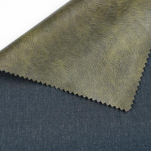 قماش جلد صناعي ريترو ثنائي اللون بملمس ناعم ومقاوم للماء ومغسول ومتدرج اللون للملابس والفساتين - Product Image 3