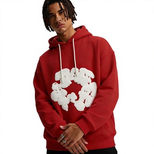 เสื้อฮู้ดดี้ USA Warehouse 2026 คุณภาพสูง ผ้าฝ้ายหนานุ่ม พิมพ์ลายพัฟฟ์ ทรงโอเวอร์ไซส์ รุ่น Essential 555 1.1 - Product Image 4