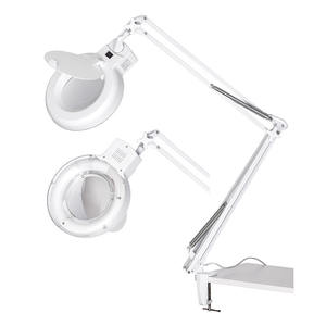 Lámpara lupa LED Fervi con lente de cristal de 120 mm, luz de escritorio con brazo ajustable para trabajos de precisión - Product Image 1