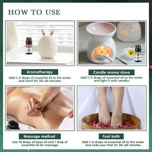 Parfum personnalisé 100% huiles essentielles lavande naturelle pure arbre à thé eucalyptus ensemble dames corps spa aromathérapie massage - Product Image 3