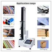 Machine d'essai universelle de traction de colonne simple 500N 1000N 2000N testeur de résistance à la traction contrôlé par écran tactile pour film plastique
