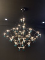 ECOJAS Luminaire décoratif cube lumineux design moderne pour hôtel villa salon lustre en cristal