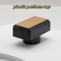 Bouchons de flacons de parfum en plastique ABS OEM/ODM, couvercles anti-poussière, style rectangulaire haut de gamme, bouchon anti-déversement pour parfum, logo personnalisé, col FEA 15 mm