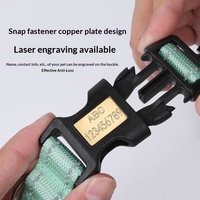 Collier pour chat et chien en nylon personnalisable, anti-étranglement, compatible AirTag, design réfléchissant, ajustement réglable, construction robuste