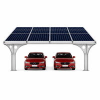 Kit Pemasangan Kanopi Surya Aluminium, Braket Kanopi PV untuk Sistem Parkir Mobil Tahan Air