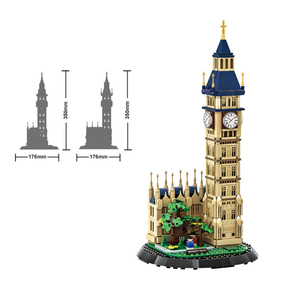 Torre <span class=keywords><strong>Elizabeth</strong></span> de Londres, Reino Unido, 738 Piezas, Bloques de Construcción de Plástico ABS de Partículas Pequeñas, Serie de Arquitectura Mundial - Product Image 6