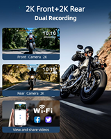 Écran tactile IPS 8 pouces 2CH 2K pour moto avec Carplay, TPMS, Carplay sans fil et Android Auto, étanche IP67, GPS