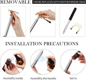 Puente <span class=keywords><strong>de</strong></span> <span class=keywords><strong>palo</strong></span> <span class=keywords><strong>de</strong></span> <span class=keywords><strong>billar</strong></span> retráctil Rayspeed con cabeza <span class=keywords><strong>de</strong></span> puente <span class=keywords><strong>de</strong></span> latón extraíble, accesorio <span class=keywords><strong>de</strong></span> mesa <span class=keywords><strong>de</strong></span> <span class=keywords><strong>billar</strong></span> con mango <span class=keywords><strong>de</strong></span> EVA - Product Image 4